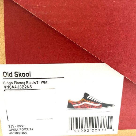 💖MEGA SALE💖VANS Old Skool Logo Flame Suede Canvas Shoes Women's VN0A4U3B2N5 - Picture 9 of 9